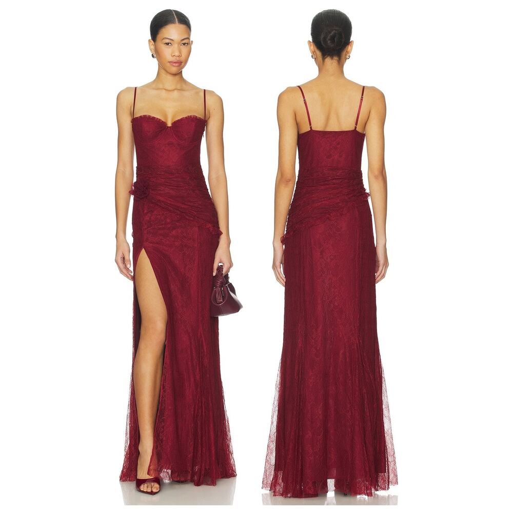 Majorelle Salma Gown Lace Rosette Party Formal Wedding Guest Prom Gala Holiday S